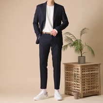 머시따 남성용 클래식 싱글 투버튼자켓 정장세트