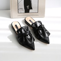 단골언니 여성용 리본 셔링 캄파넬 뮬 블로퍼