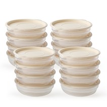 홈앤하우스 어스스팀쿡 전자레인지 용기 아이보리 450ml, 16개, 단품