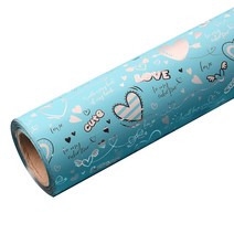 심쿵하트 증착 포장지 대 53cm x 17m, 하늘, 1개