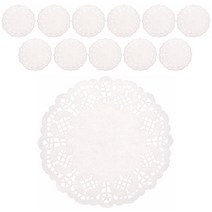 리빙다 도일리 원형 페이퍼 9cm 100p, 12세트
