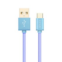 주파집 고속충전 케이블 C타입 매쉬 케이블 2m, 블루, 1개
