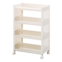 위즈홈 이동식 트롤리 수납선반 와이드 4단, 1개