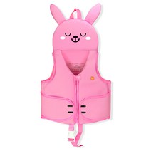 bayb 유아동 허그미 스윔자켓 수영조끼, 핑크래빗