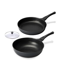 포시즌 에브리모든 인덕션 후라이팬 28cm 3종세트, 혼합색상, 후라이팬 + 엣지웍 + 유리뚜껑