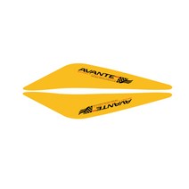 차량용 UV 코팅 라이트 리플렉터 필름 아반떼MD H017, 옐로우, 1세트