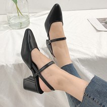 라블 투 스트랩 슬링백 7cm