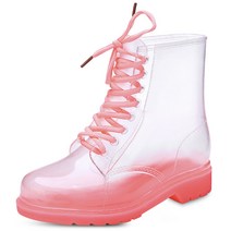 콩 K SHOES 여성용 투명 그라데이션 레인부츠 A
