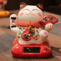 인투데코 행운과 복 자동 마네키네코 복고양이 86483, 혼합색상