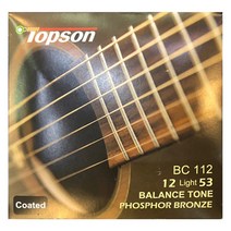 탑선 통기타 스트링 Phosphor bronze Balance Tone, light gauge 012 .016 .025 .032 .042 .053