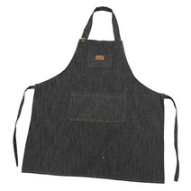 블럭마트 데님 멜빵 앞치마, 그레이, 1개