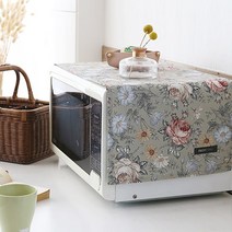 데코토닉 빈티지플라워 전자렌지커버, 베이지