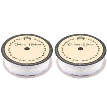 유니아트 공단레이스 25mm 2p, 노랑, 8m