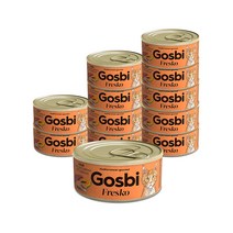 고스비 어덜트 프레스코 고양이 캔 참치와연어 앤 파파야, 생선, 70g, 12개