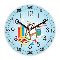 어린이 교육용 무소음 벽세계 30cm, 그림(ED1028)