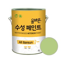 페인트인포 올바른 수성 페인트 4L, 프레쉬그린, 1개
