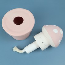 채소 삼총사 디퓨저 버섯 분홍색 7.5 x 7.5 x 10 cm, 그린티