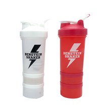 베네틴 쉐이커 2종 x 600ml, 화이트, 레드