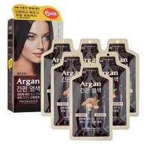 프로랑스 아르간 간편 염모제 6p, 흑갈색, 1개