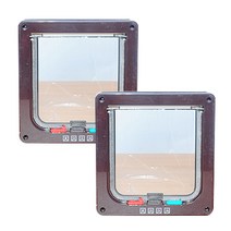 블럭마트 반려동물용 문 구멍 2p, 브라운