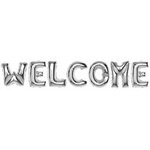 파티해 알파벳 은박 풍선 세트 WELCOME, 실버, 1세트
