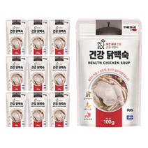 더디앤씨 건강 강아지간식 파우치 100g, 닭백숙, 10개