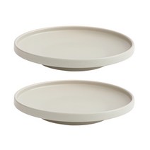 에라토 오트 접시 크림 215mm, 2개, 접시 2개