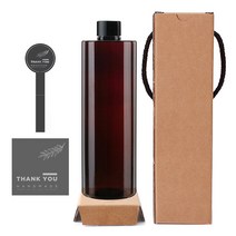 갈색 페트병 500ml ACL500 + 일반캡 검정 + 병라벨 LB11 + 캡봉인라벨 + 박스 + 박스봉인라벨, 10세트