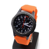 갤럭시 프론티어/기어S3/워치3 22mm 클래식 밴드 스트랩 GS3U03 (45/46mm 호환 가능) + 바내봉 2p + 교체용 툴, 오렌지우레탄, 1세트