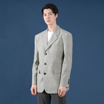 리버클래시 남성용 캐쥬얼 루즈핏 체크 블레이져 재킷 LGS24401