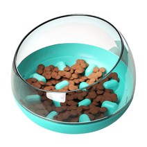 파스텔펫 반려동물 오뚝이 급체방지식기 19 x 14.4 cm, 블루, 1개