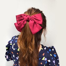 메르시밴드 새틴 큰리본 자동핀