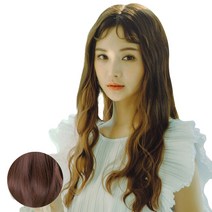 가발나라 U자형 히피펌 오픈반가발 + 엑스트라피스 2p + 가발빗 + 꼬리빗 + 악어핀 세트, 레드브라운, 1세트