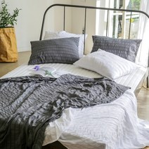 인견필 아이스 터치 여름 이불 2p, 링클 차콜