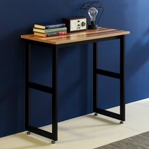 햇살맑은집 1단 슬림테이블 800, 블랙프레임 + 멀바우