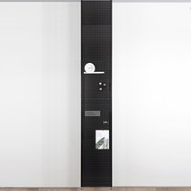 타공판닷컴 가벽 인테리어 철제 셀프 파티션 40 x 280 cm, 1개, 블랙