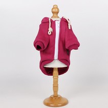 파스텔펫 반려동물 트레이닝 후드집업, 와인