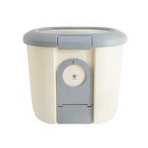 딩동펫 반려동물 사료보관통 겸용 식기, 그레이