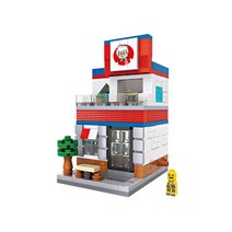 LOZ 치킨버거샵 미니블럭 1605loz, 혼합색상