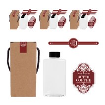 통통납작 공병 300ml + 일반캡 검정 + 전용박스 통통 300-1C + 스티커 LB2M + 봉인스티커 LB228 + 박스 봉인스티커 LB2S, 10세트