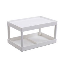 주방 정리 다용도 정리 플라스틱 선반 2단, 화이트