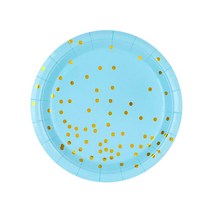 컨페티 파티접시 블루 18cm, 30개입, 1개