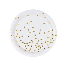 컨페티 파티접시 화이트 18cm, 30개입, 1개