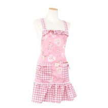 해피툴 러블리 프릴 플라워 생활방수 앞치마, 핑크, 1개