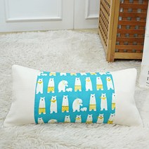 휴잠 북극곰 낮잠 베개커버 + 메밀 세트, 블루