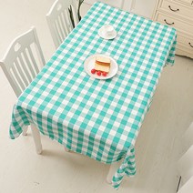알럽홈 피크닉 체크격자 식탁보, 민트, 90 x 140 cm