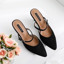 갓슈 여성용 로드리 샤틴 벨트 스틸레토 뮬