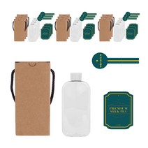 납작페트병 250ml 투명캡 + 전용박스 + 로얄밀크티 그린S 스티커 + 로얄밀크티 그린 봉인스티커, 10세트