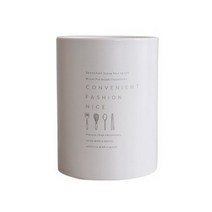 스테인레스 원형 물빠짐 수저통, 화이트, 1개