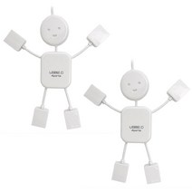 플라이토 아이맨 USB 허브 4포트 2p, 화이트